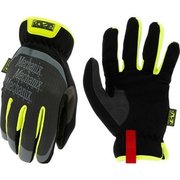MECHANIX WEAR Mechanix Wear FastFitHi-VizRetail Work Gloves, Synthetic Leather, Black, Large MFF-91-010